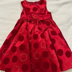 Rare Editions Red Dot Sparkle Dress